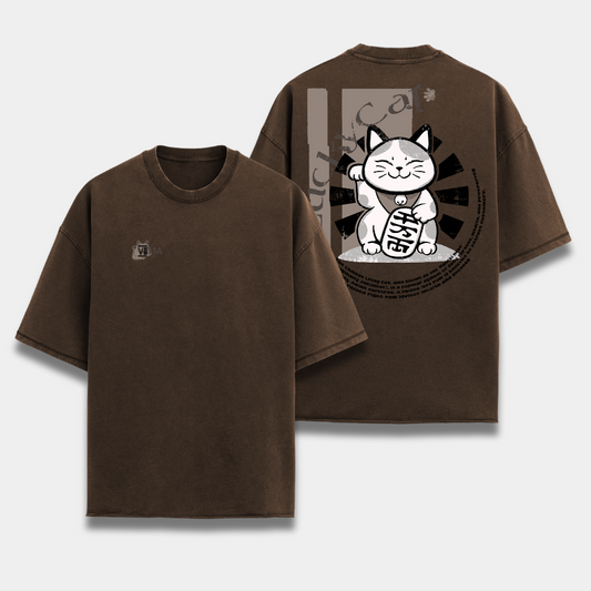 lucky cat oversized shirt
